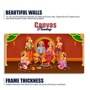 Lord Ram Darbar Canvas Wall Painting