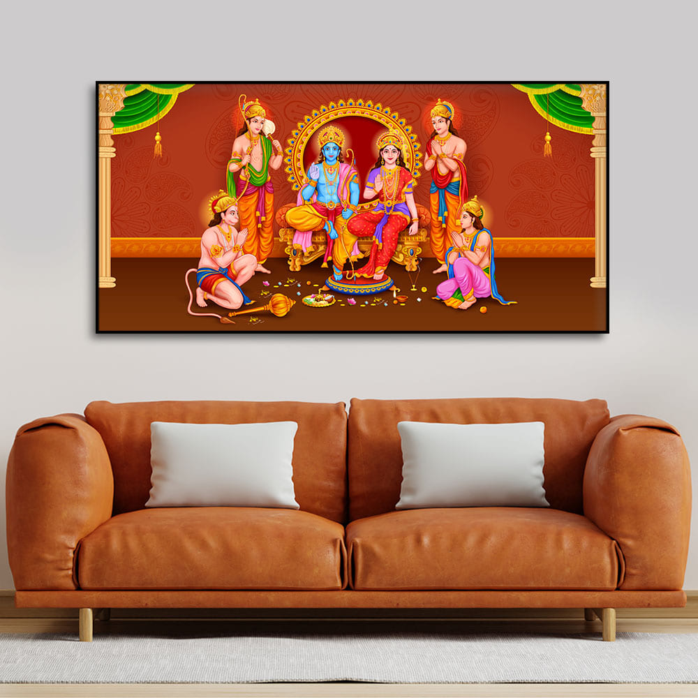 Lord Ram Darbar Canvas Wall Painting