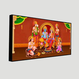 Lord Ram Darbar Canvas Wall Painting