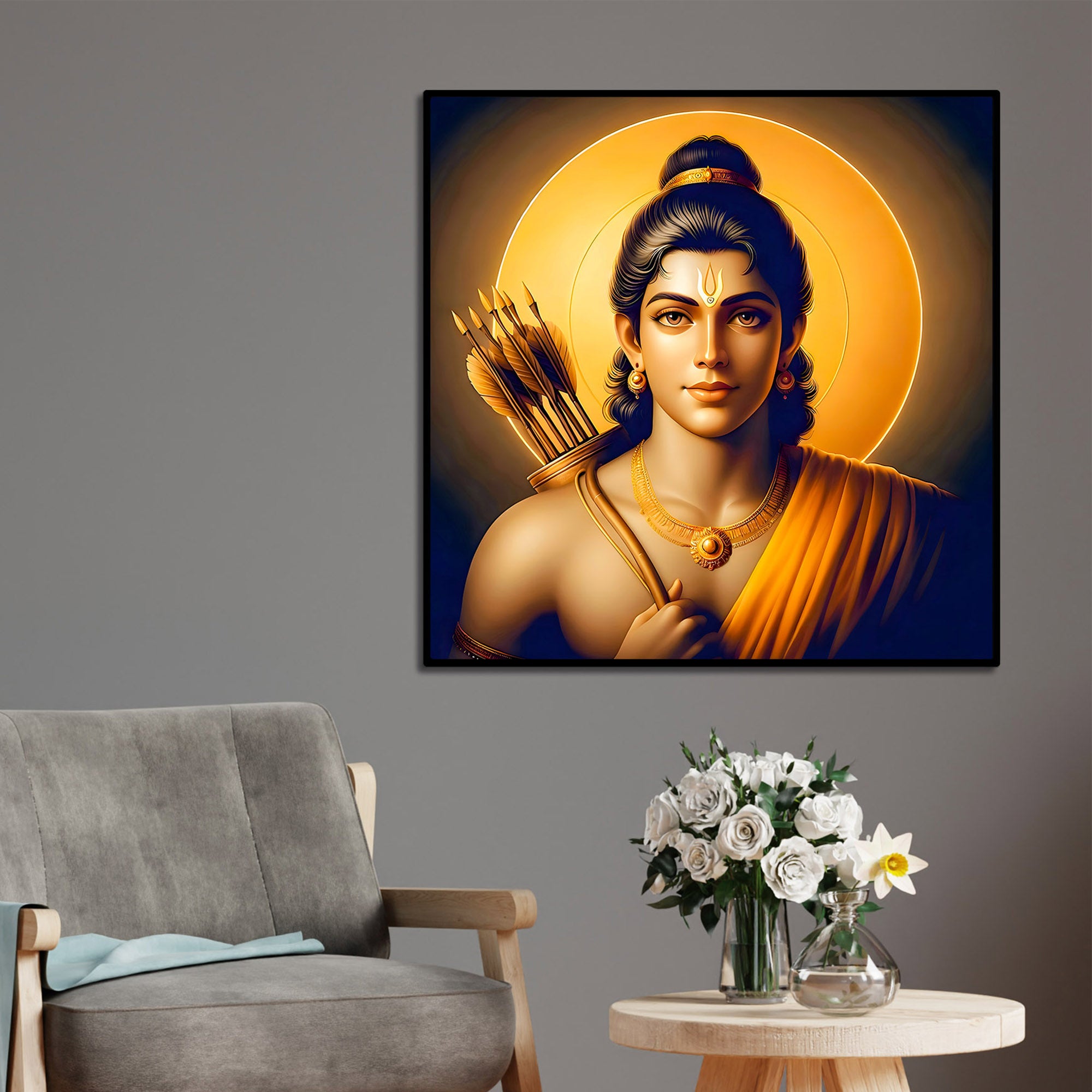 Lord Ram Hindu God Painting for Home Décor