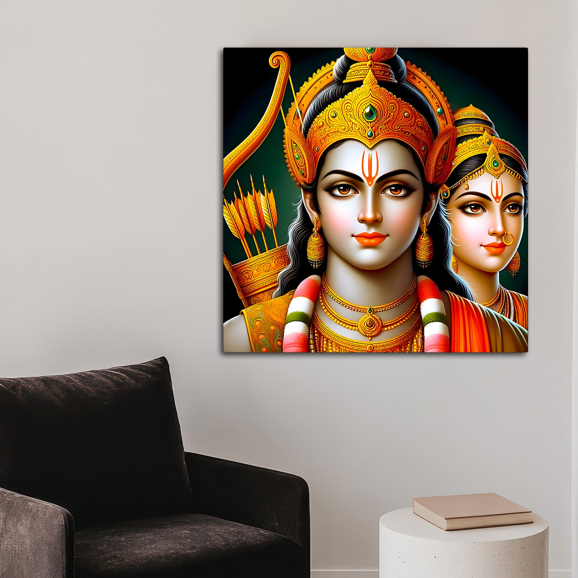 Lord Ram Sita Royal Painting for Home & Office