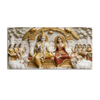Lord Rama and Goddess Sita Royal Darbar 3D Canvas Wall Painting