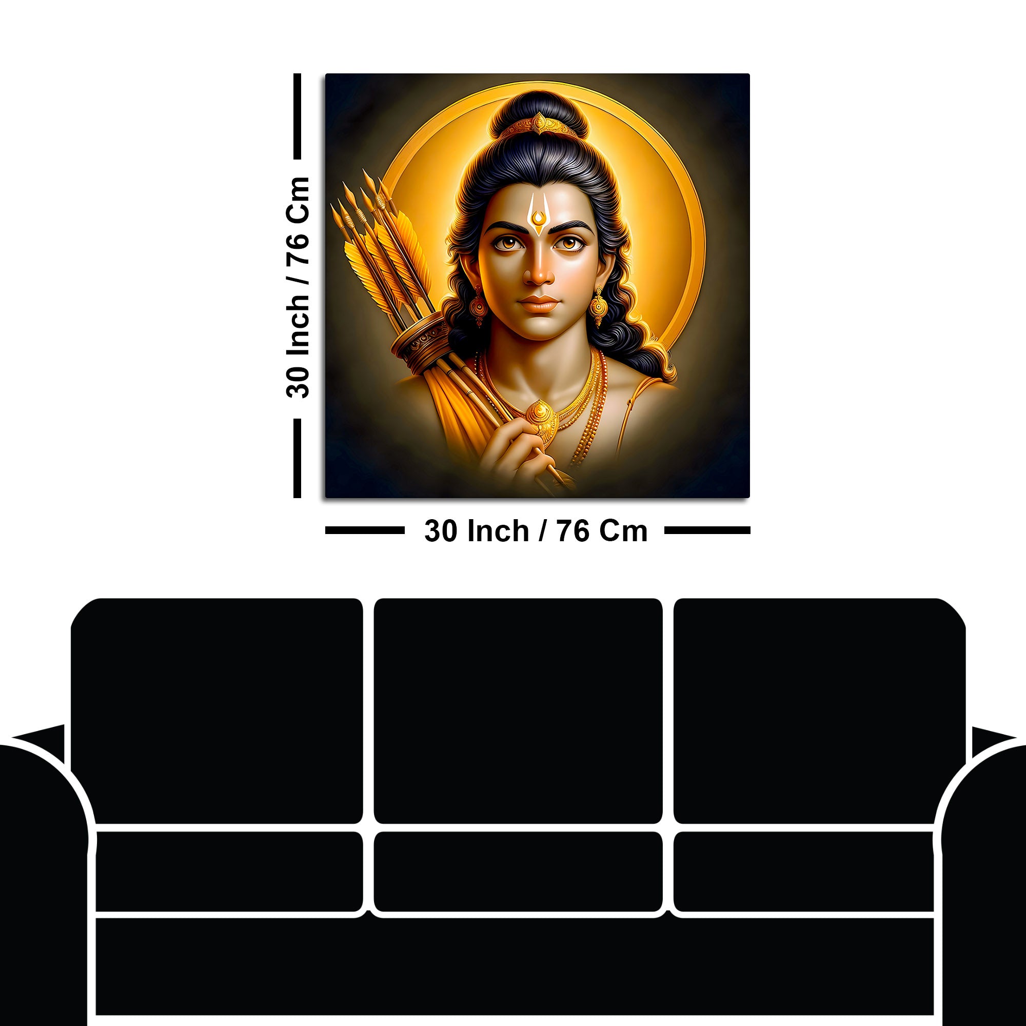 Lord Rama Spiritual Painting for Modern Wall Décor