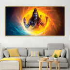 Lord Shiva Canvas Painting for Calm and Positive Wall Décor