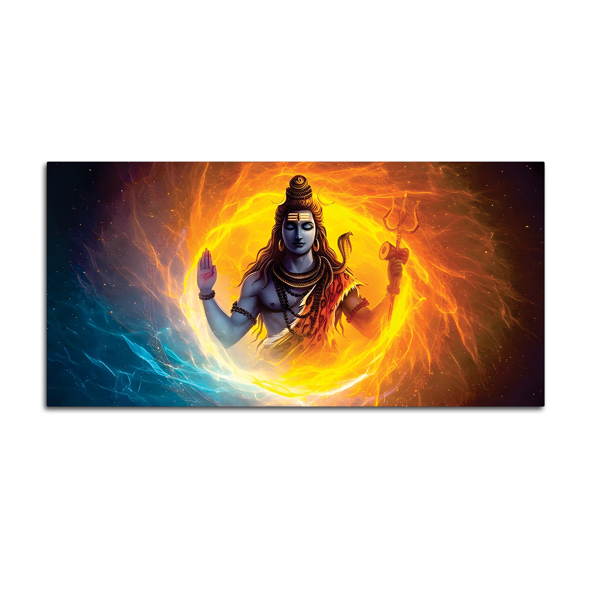Lord Shiva Canvas Painting for Calm and Positive Wall Décor