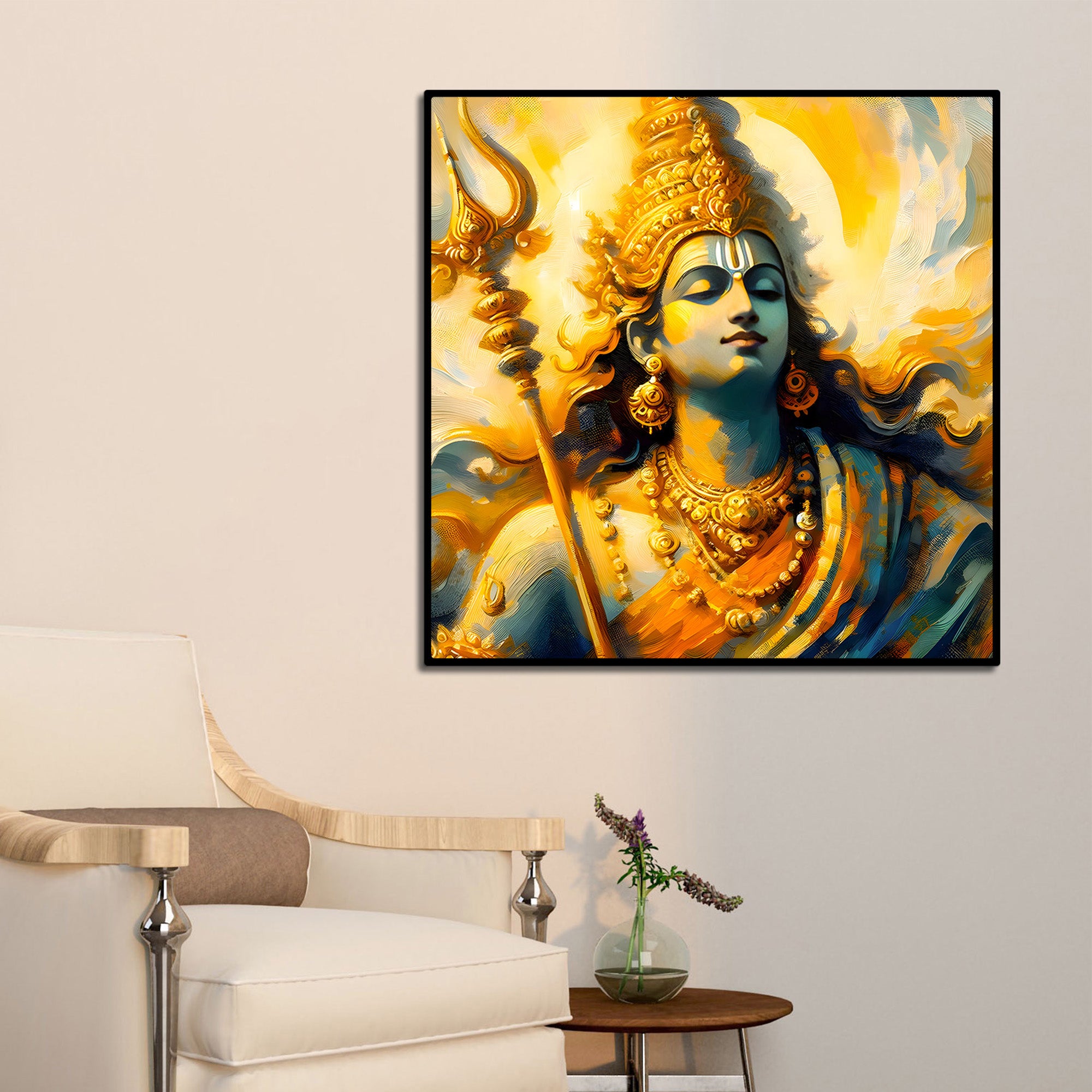 Lord Shiva Divine Aura Premium Canvas Wall Painting