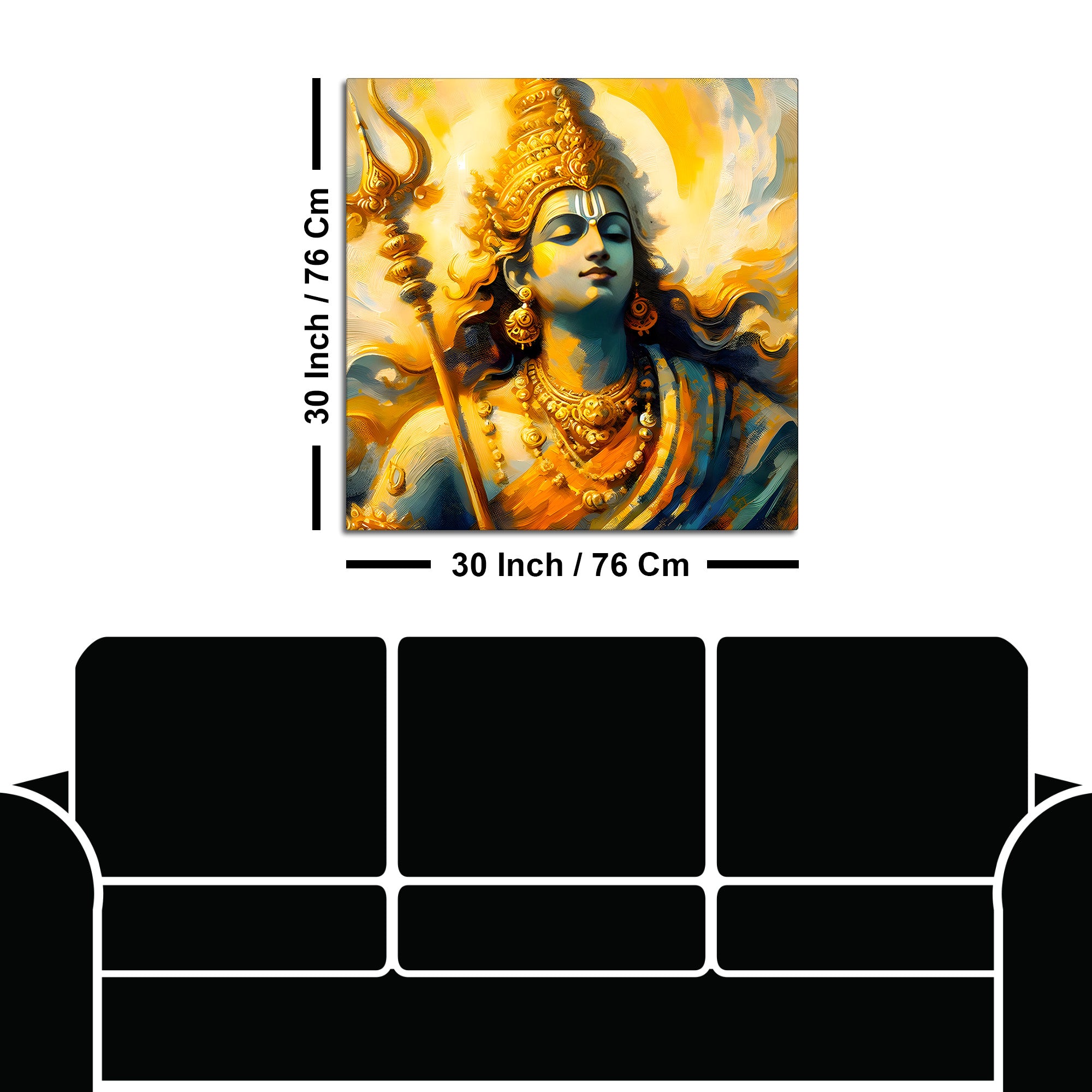 Lord Shiva Divine Aura Premium Canvas Wall Painting