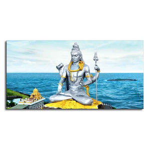 Lord Shiva Statue Canvas Wall Painting