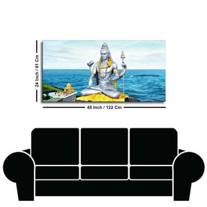 Lord Shiva Statue Canvas Wall Painting