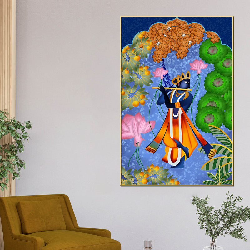 lord-shree-krishna-playing-flute-canvas-wall-painting