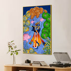 Lord Shree Krishna Playing Flute Canvas Wall Painting