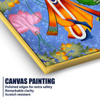 Lord Shree Krishna Playing Flute Canvas Wall Painting