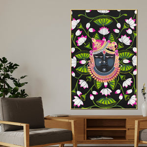 lord-shree-krishna-portrait-with-lotus-canvas-wall-painting