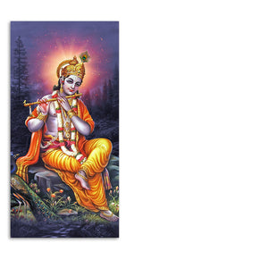 Lord Shree Krishna with Flute Premium Wall Painting