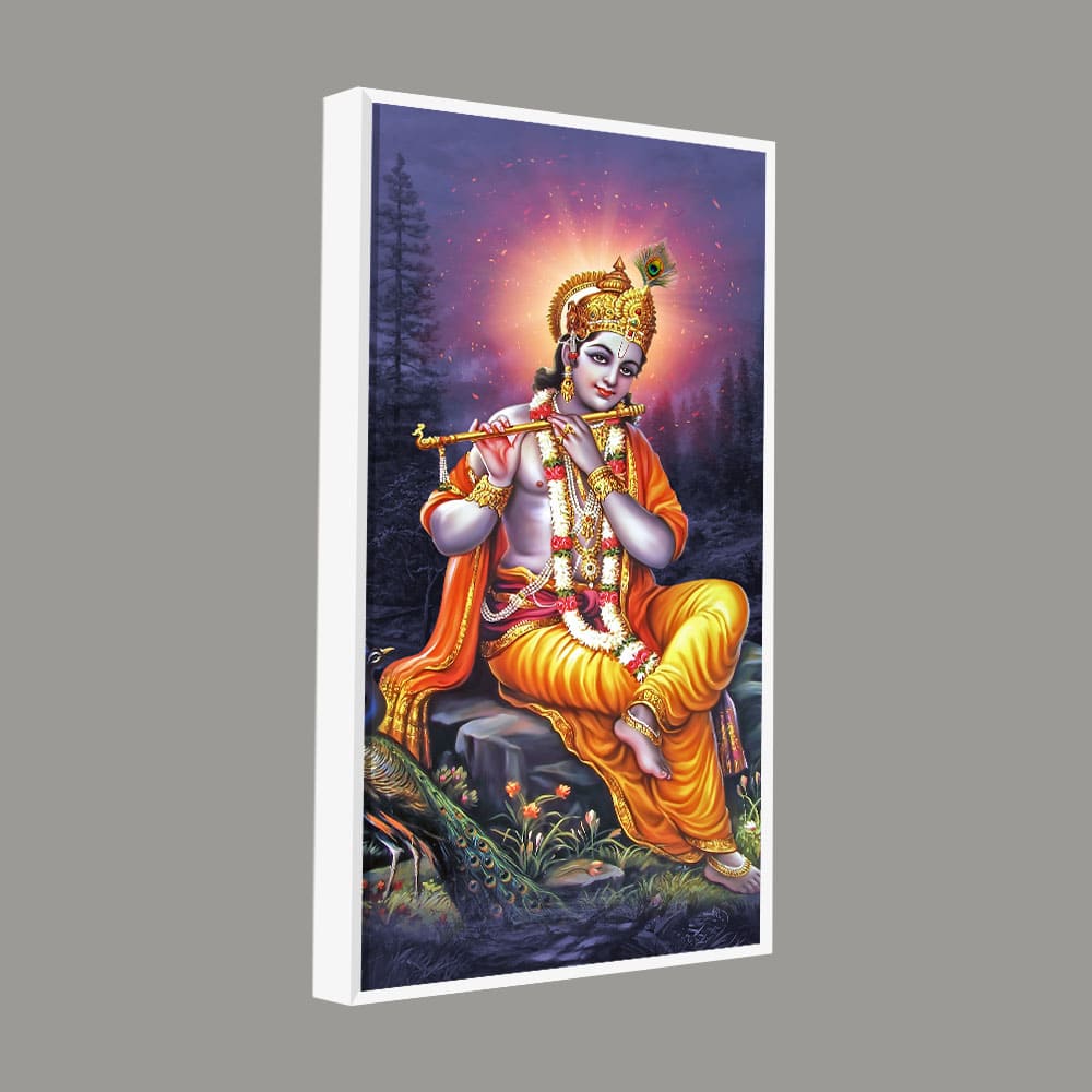 Lord Shree Krishna with Flute Premium Wall Painting