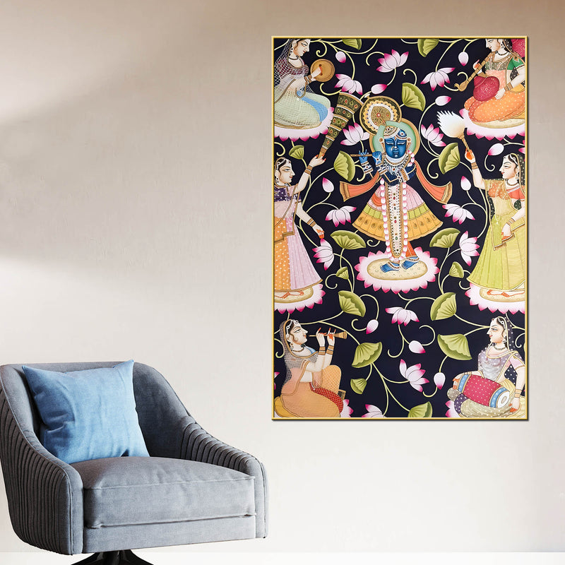 lord-shree-krishna-with-gopis-canvas-wall-painting