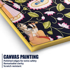 Lord Shree Krishna With Gopis Canvas Wall Painting