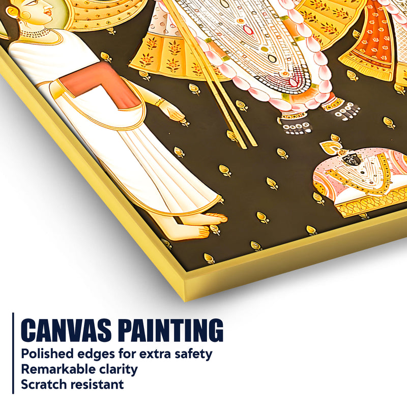 Lord Shreenath Ji Nathdwara Devotional Canvas Wall Painting