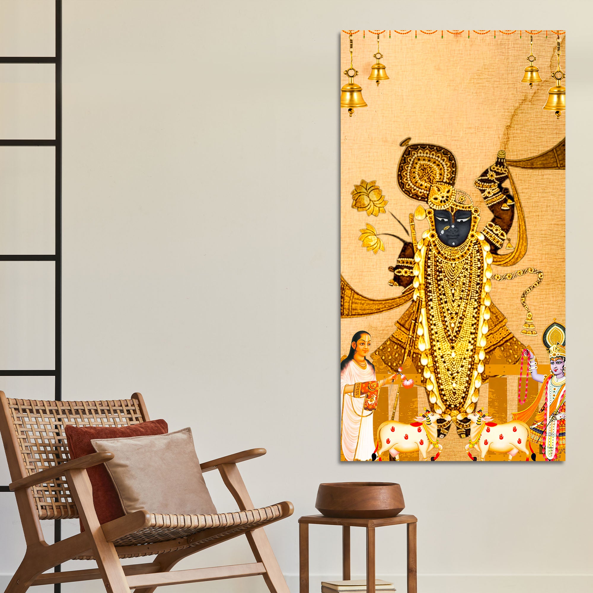 Lord Shreenathji Nathdwara Canvas Painting | Devotional Wall Art