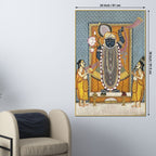 Lord Shreenathji Traditional Pichwai Canvas Wall Painting for Home Decor