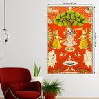 Lord Shreenathji with Cows & Gopikas Pichwai Canvas Wall Painting