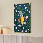 Lord Shri Krishna Dancing Among Blooming Lotus Pichwai Canvas Wall Painting