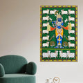 Lord Shri Krishna Gopal with Cows Pichwai Canvas Wall Painting