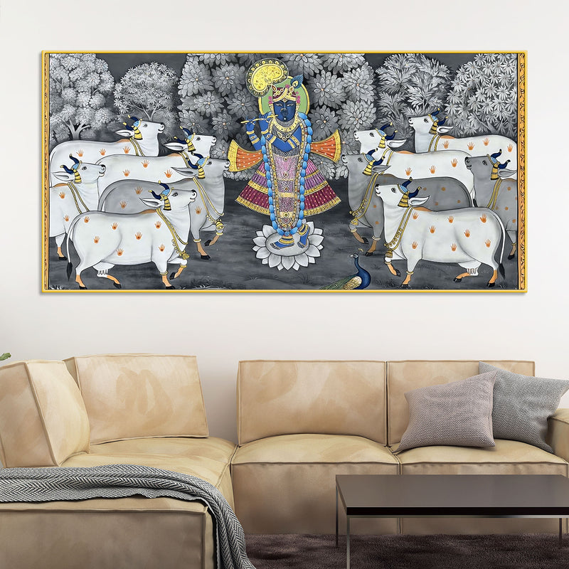 lord-shri-krishna-govardhan-gopal-with-sacred-cows-pichwai-canvas-wall-painting