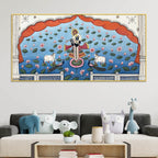 lord-shri-krishna-in-lotus-lake-pichwai-canvas-wall-painting-for-home-decor