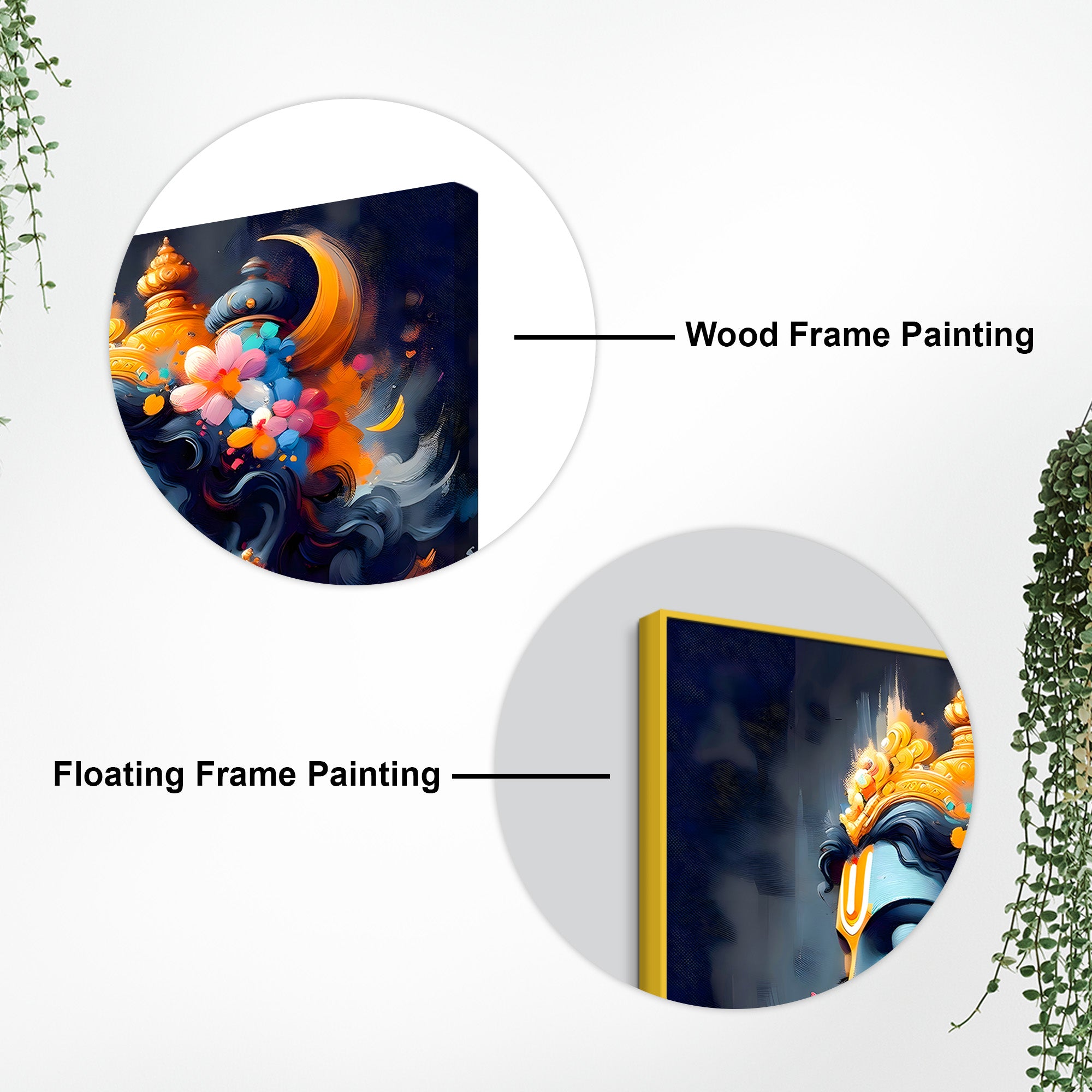 Lord Shri Krishna Modern Wall Art Canvas Painting for Home & Office