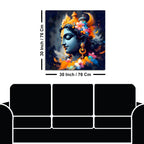 Lord Shri Krishna Modern Wall Art Canvas Painting for Home & Office