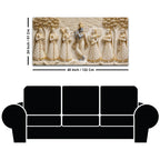 Lord Shri Krishna Playing Flute with Gopis 3D Canvas Wall Painting