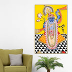 Lord Shri Krishna Shreenathji Traditional Pichwai Canvas Wall Painting