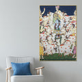 Lord Shri Krishna with Cows Traditional Indian Pichwai Canvas Wall Painting