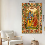 Lord Shri Ram and Mata Sita Divine Canvas Wall Painting