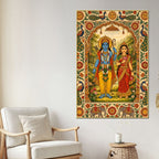 Lord Shri Ram and Mata Sita Divine Canvas Wall Painting