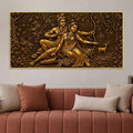 Lord Shri Ram & Maa Sita Vanvas Scene Metallic Look 3D Canvas Wall Painting