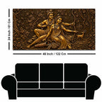 Lord Shri Ram & Maa Sita Vanvas Scene Metallic Look 3D Canvas Wall Painting