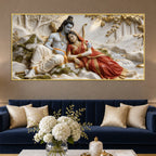 Lord Shri Ram & Mata Sita Peaceful Forest 3D Canvas Wall Painting