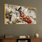 Lord Shri Ram & Mata Sita Peaceful Forest 3D Canvas Wall Painting