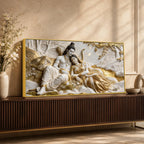 Lord Shri Ram & Mata Sita Sacred Love 3D Canvas Wall Painting