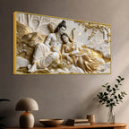 Lord Shri Ram & Mata Sita Sacred Love 3D Canvas Wall Painting
