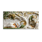 Lord Shri Ram Resting Under the Divine Tree with Shri Hanumanji 3D Canvas Wall Painting