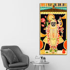 Lord shrinath Ji Canvas Painting | Traditional Hindu Wall Art for Home Decor