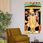 Lord shrinath Ji Canvas Painting | Traditional Hindu Wall Art for Home Decor