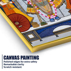 Lord Shrinath Ji with Devotees Traditional Canvas Wall Painting