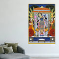 Lord Shrinath Ji with Devotees Traditional Canvas Wall Painting