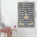 Lord Shrinathji Among the Sacred Cows Traditional Pichwai Canvas Wall Painting