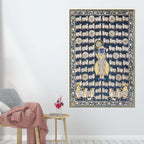 Lord Shrinathji Among the Sacred Cows Traditional Pichwai Canvas Wall Painting