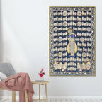 Lord Shrinathji Among the Sacred Cows Traditional Pichwai Canvas Wall Painting
